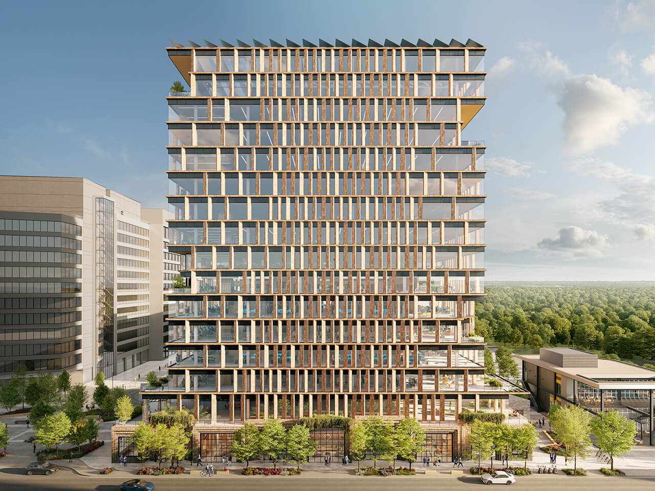 Exterior rendering of 6300 Merriweather.