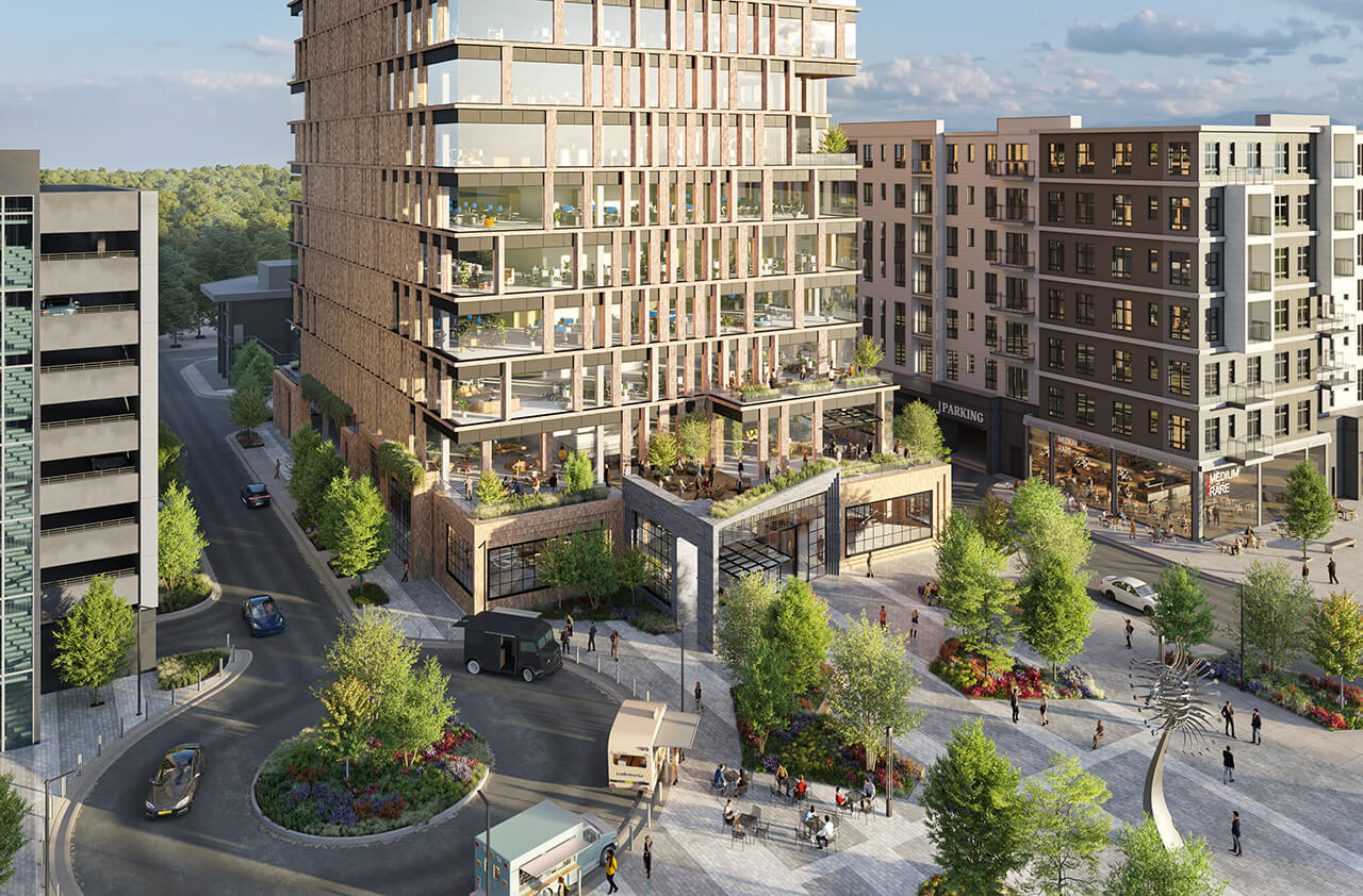 Exterior rendering of 6300 Merriweather.